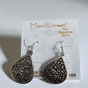 Main Street Silver Teardrop Earrings
